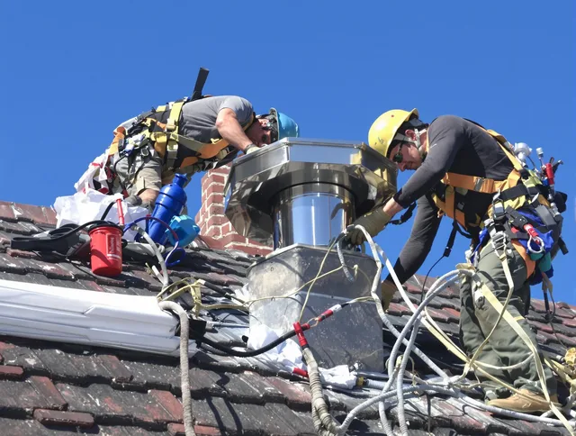 Protective chimney cap installed by Worthington Chimney Sweep in Worthington, OH