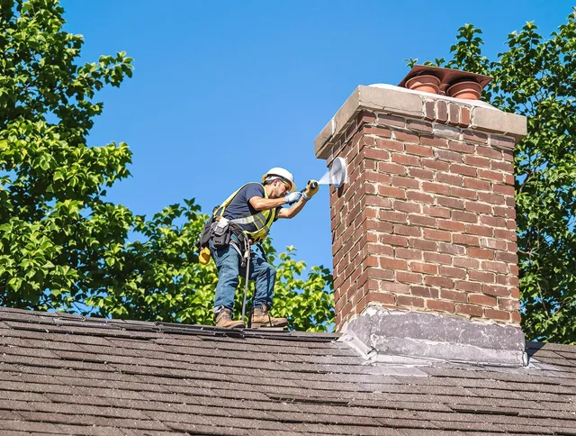 Worthington Chimney Sweep performing an inspection with advanced tools in Worthington, OH