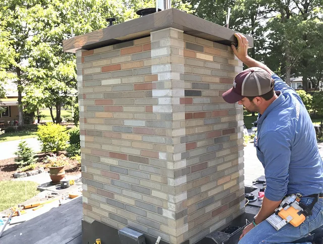Worthington Chimney Sweep completing a modern chimney remodel in Worthington, OH