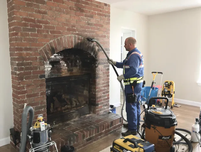 Worthington Chimney Sweep expert performing detailed chimney sweep in Worthington, OH