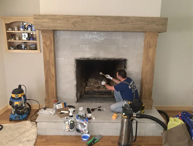 Detailed creosote removal process by Worthington Chimney Sweep in Worthington, OH