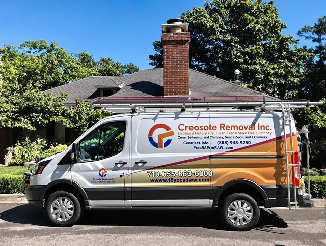 Worthington Chimney Sweep technician removing creosote safely in Worthington, OH