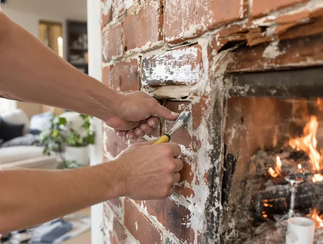 Routine fireplace repair by Worthington Chimney Sweep in Worthington, OH