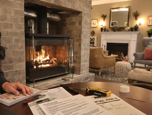 Worthington Chimney Sweep verifying fireplace safety measures in Worthington, OH