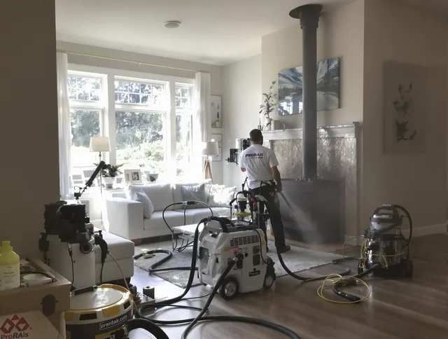 Soot removal service by Worthington Chimney Sweep for a fireplace in Worthington, OH